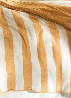 Hot Bouchara ÉDREDON MATELASSÉ EN MÉTIS COTON ET LIN CAFÉ MOUTARDE