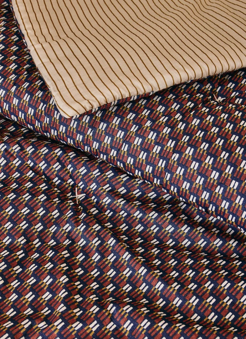 New Bouchara EDREDON IMPRIMÉ ERINA INDIGO