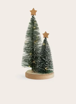 Discount Bouchara ENSEMBLE DE 2 S LUMINEUX SUR SOCLE SAPIN