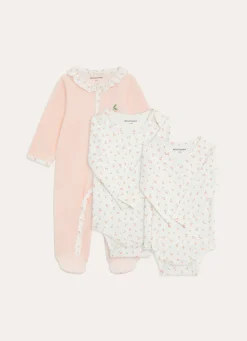 Clearance Bouchara ENSEMBLE GRENOUILLÈRE ET BODY CERISES MULTICOLORE