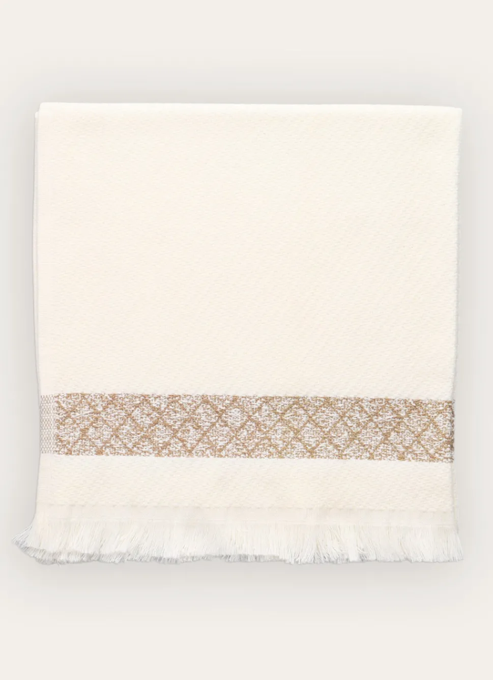 Best Bouchara ESSUIE-MAINS EN COTON ÉPONGE LITEAU ÉLÉGANT ÉCRU