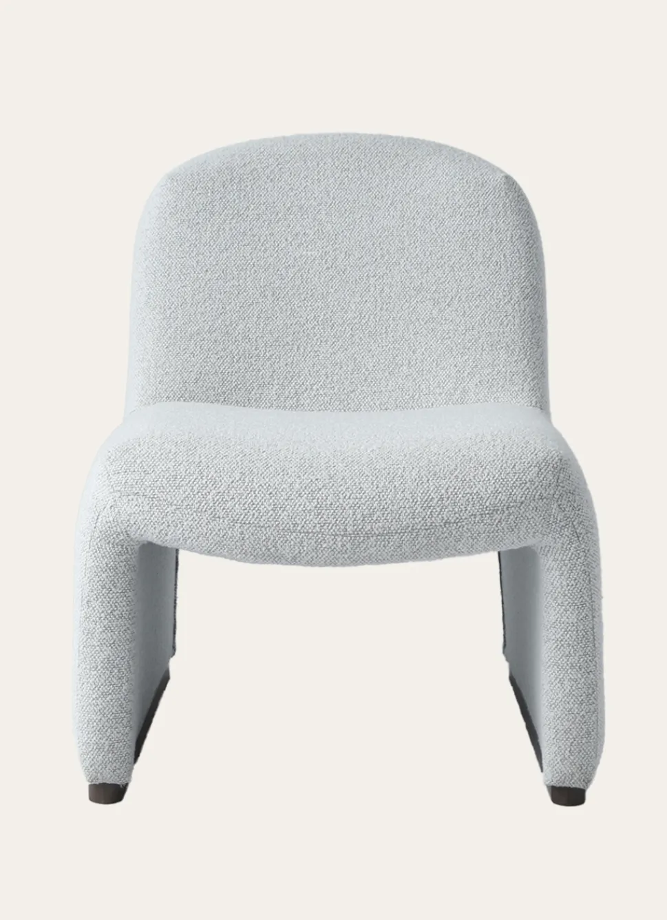 Clearance Bouchara FAUTEUIL BAS ASSISE COURBÉE BLANC / GRIS CHINÉ