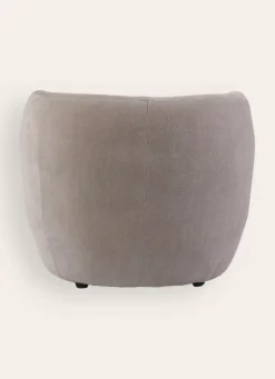 Hot Bouchara FAUTEUIL LARGE EN TISSU - DESIGN SANS PIED GRIS CLAIR