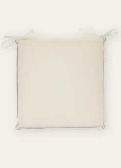 Sale Bouchara GALETTE DE CHAISE DÉHOUSSABLE COTON/LIN LAIT/MASTIC