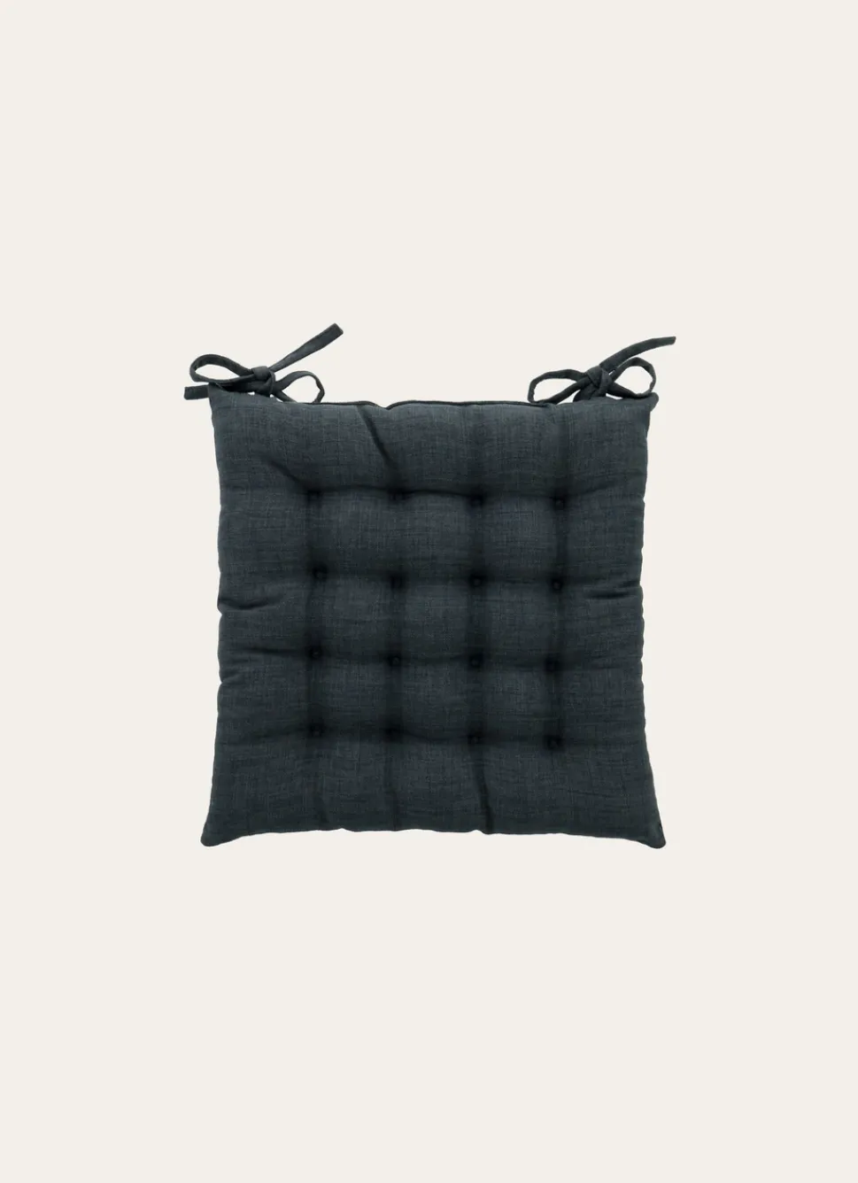 Bouchara GALETTE DE CHAISE UNIE EFFET DE MATIÈRE ANTHRACITE