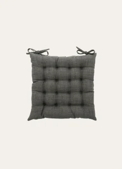 Online Bouchara GALETTE DE CHAISE UNIE EFFET DE MATIÈRE GRIS