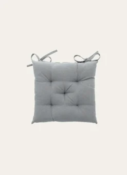 Outlet Bouchara GALETTE DE CHAISE UNIE EN COTON GRIS
