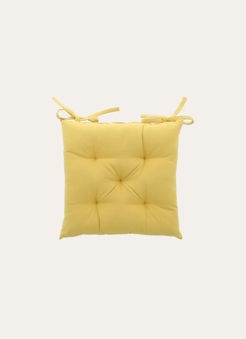Discount Bouchara GALETTE DE CHAISE UNIE EN COTON JAUNE
