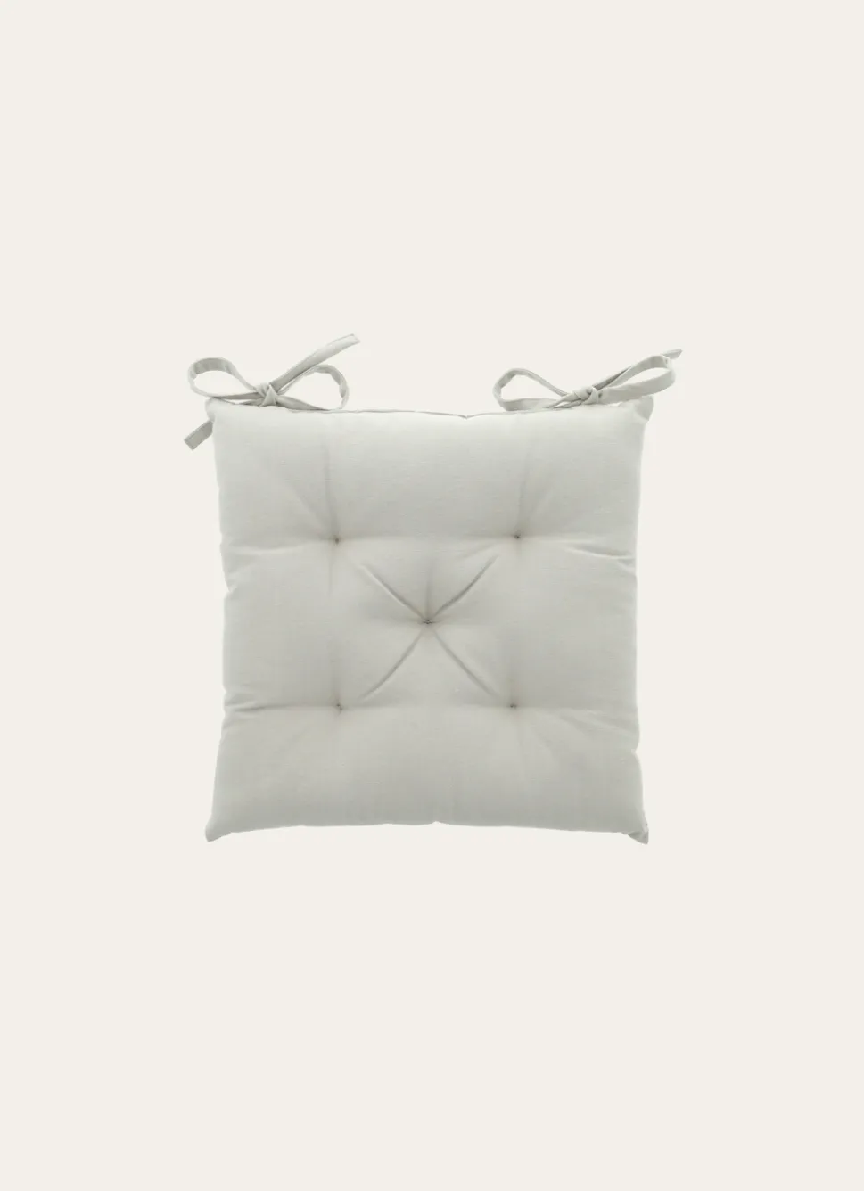 Clearance Bouchara GALETTE DE CHAISE UNIE EN COTON GRIS PERLE