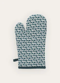 Hot Bouchara GANT DE CUISINE EN COTON IMPRIMÉ VERT CEDRE