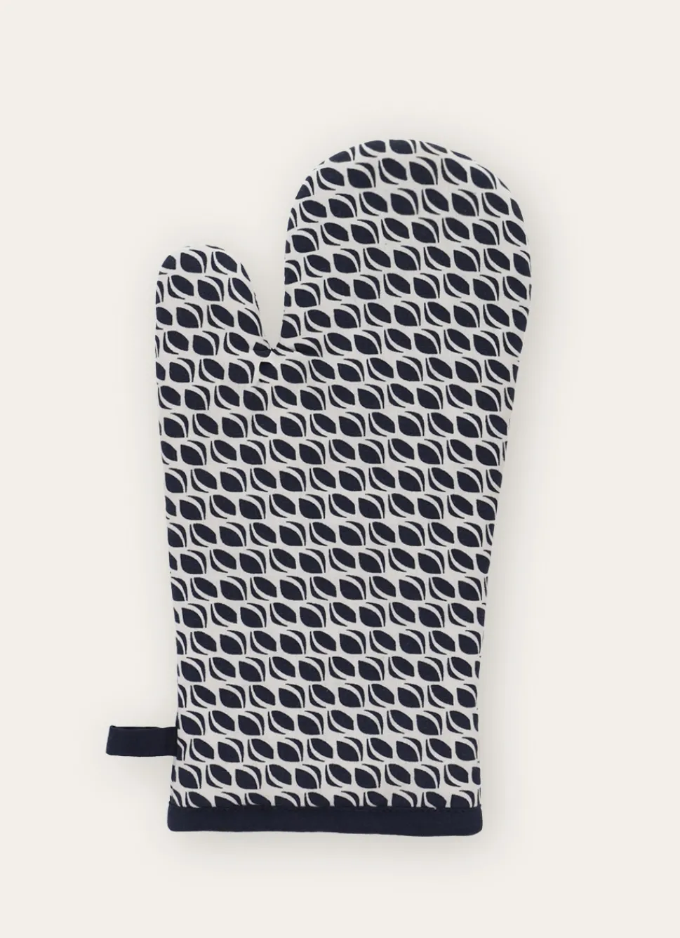Outlet Bouchara GANT DE CUISINE EN COTON IMPRIMÉ BLANC/MARINE