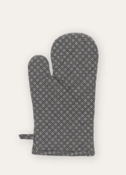 Sale Bouchara GANT DE CUISINE EN COTON IMPRIMÉ GRIS/BLANC