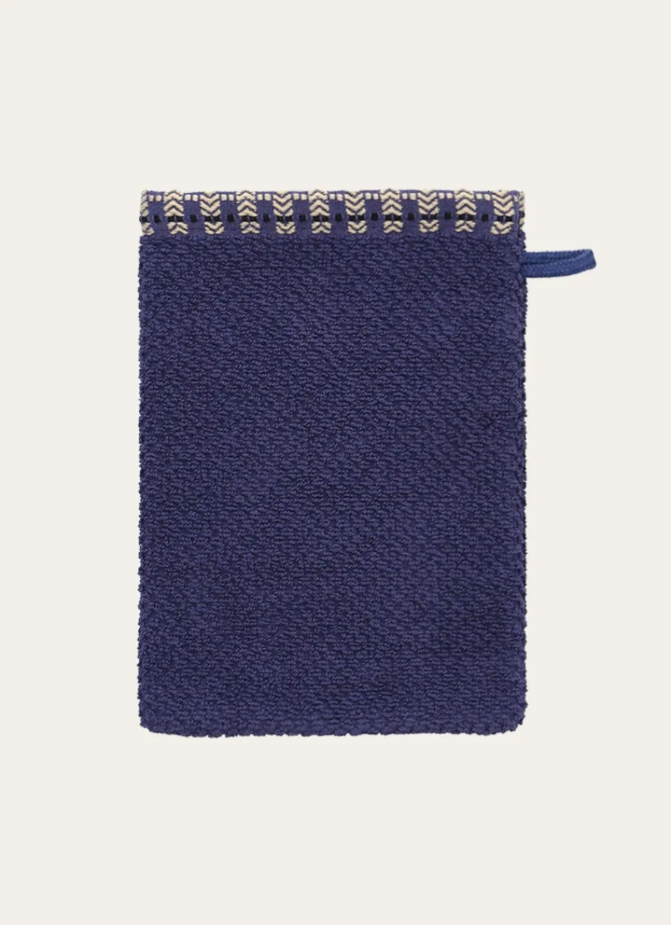 Online Bouchara GANT DE TOILETTE AVEC LITEAU FANTAISIE BLEU FONCÉ