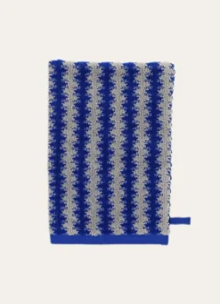 Outlet Bouchara GANT DE TOILETTE RAYÉ EN JACQUARD CRISTEL BLEU/BEIGE