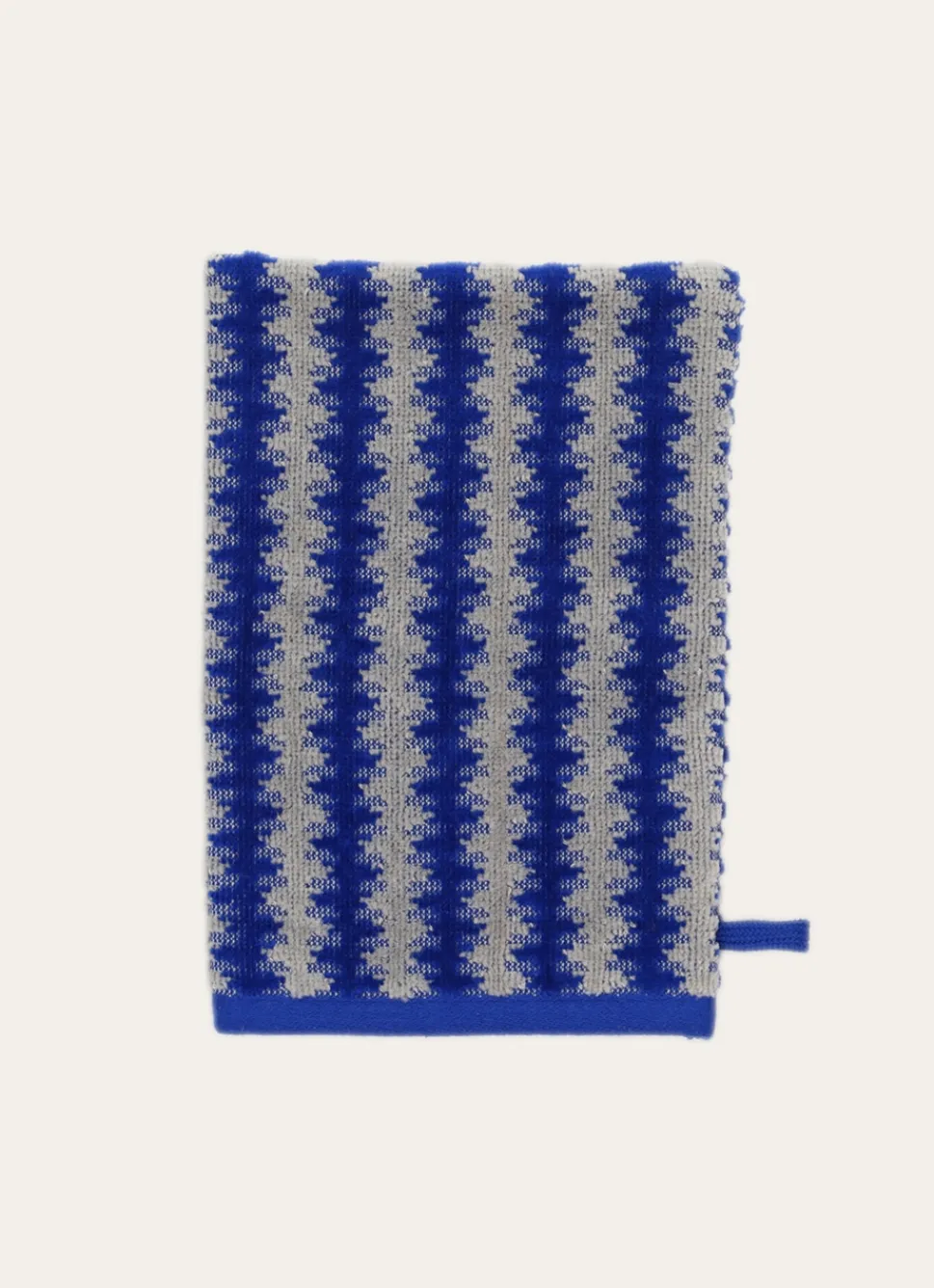 Outlet Bouchara GANT DE TOILETTE RAYÉ EN JACQUARD CRISTEL BLEU/BEIGE