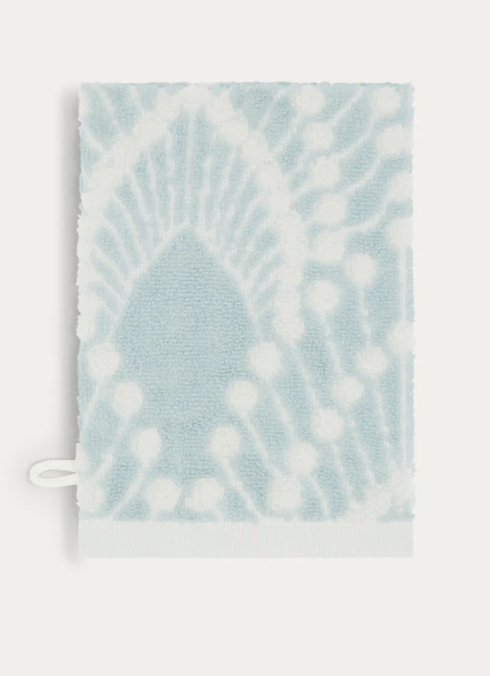 Outlet Bouchara GANT DE TOILETTE SERENA EN JACQUARD BLEU CLAIR