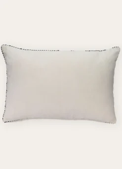 Discount Bouchara GRAND COUSSIN EN VELOURS AVEC PASSEPOIL RAYÉ BLANC CASSE