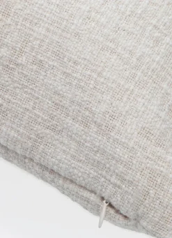 Sale Bouchara GRAND COUSSIN TEXTURÉ AVEC BANDE BRODÉE EN JUTE ECRU/BEIGE