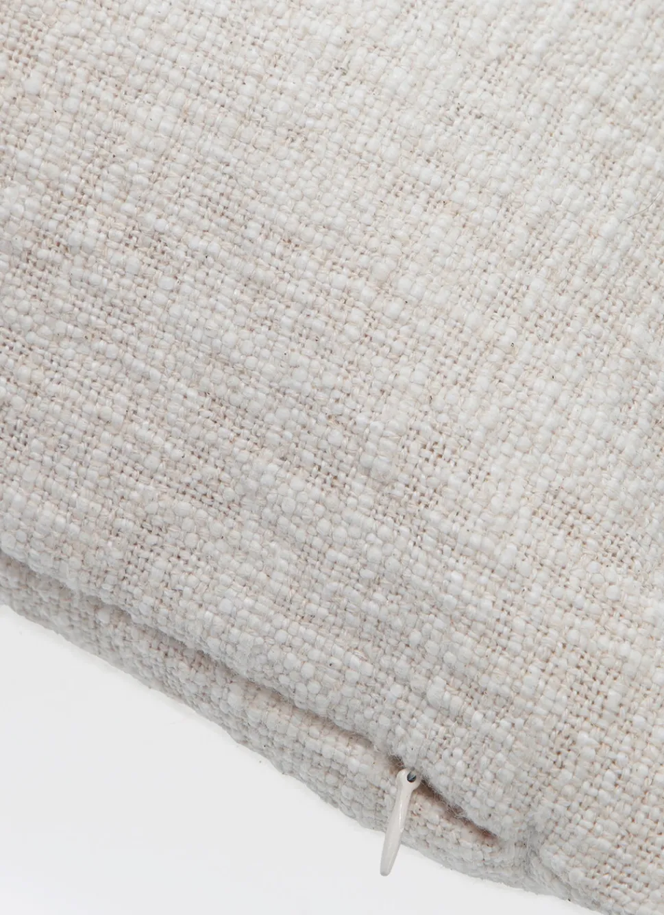 Sale Bouchara GRAND COUSSIN TEXTURÉ AVEC BANDE BRODÉE EN JUTE ECRU/BEIGE