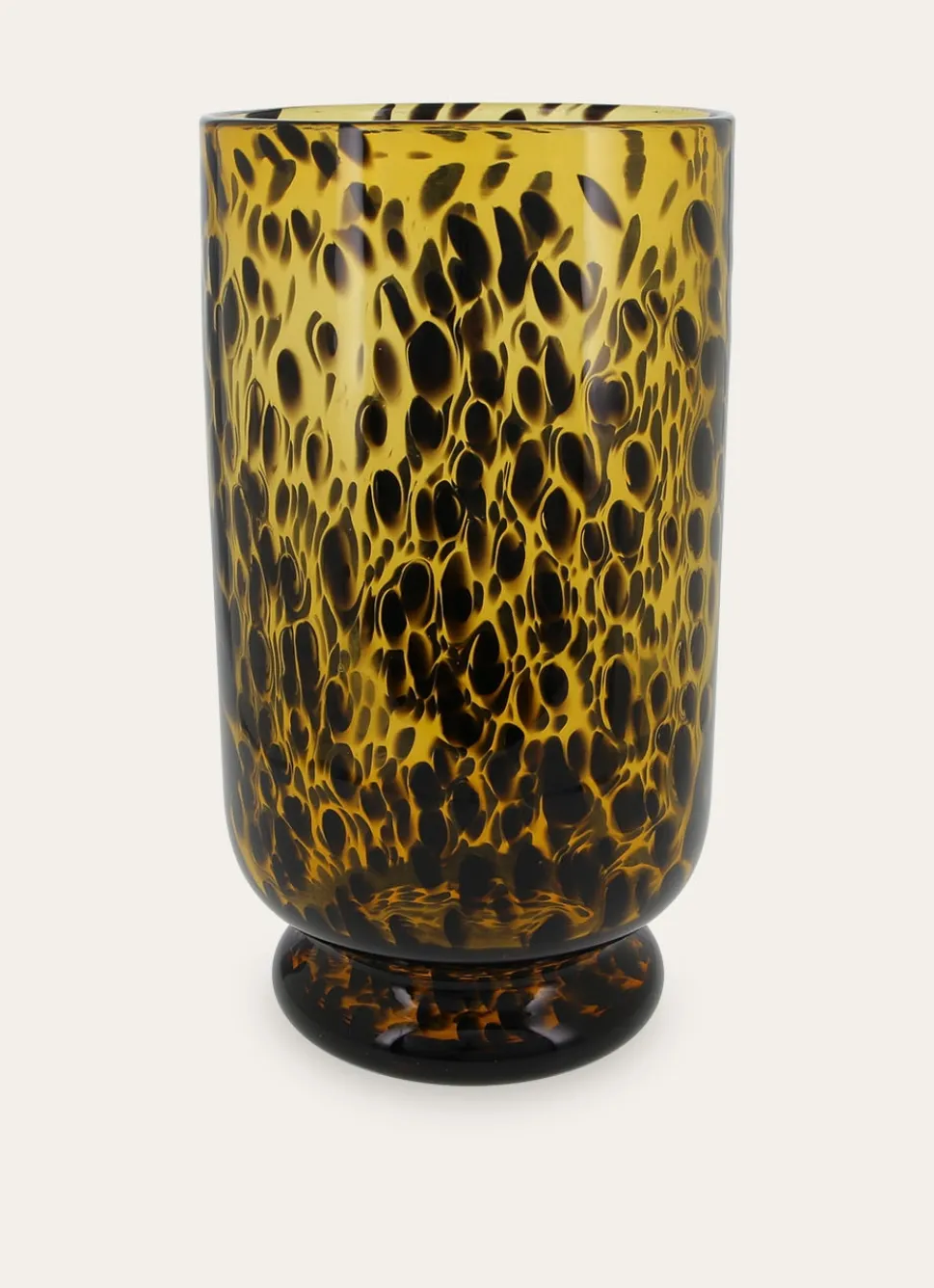 Sale Bouchara GRAND VASE EN VERRE À MOTIF LÉOPARD MARRON/AMBRE