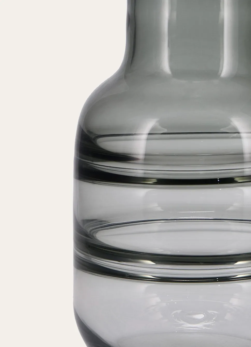 Hot Bouchara GRAND VASE EN VERRE RICOCHET GRIS TRANSPARENT