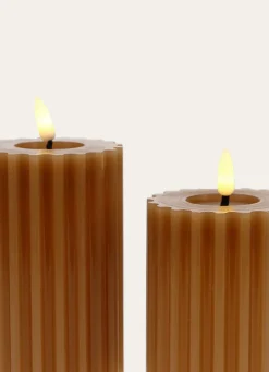 New Bouchara GRANDE BOUGIE EN CIRE CARAMEL