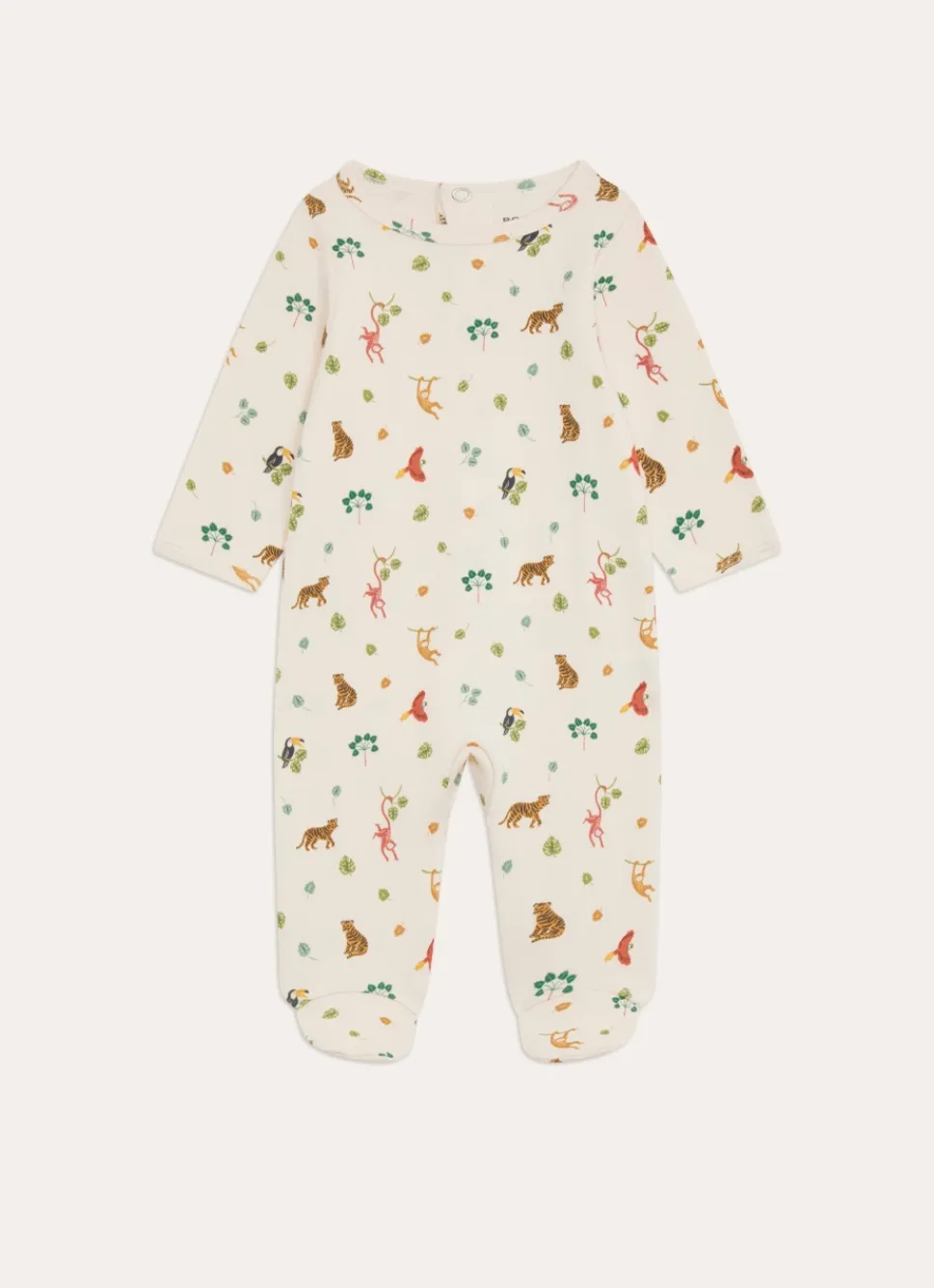 Outlet Bouchara GRENOUILLÈRE EN COTON ANIMAUX DE LA JUNGLE MULTICOLORE