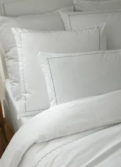 Hot Bouchara HOUSSE COUETTE SATIN CLOTHILDE VERT SAPIN