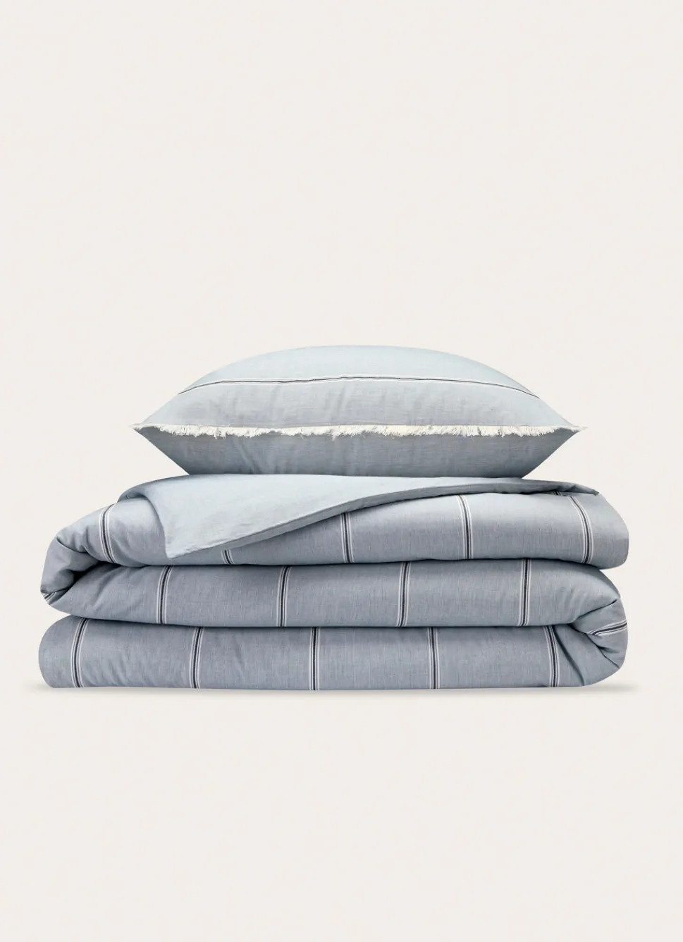 Sale Bouchara HOUSSE DE COUETTE À RAYURES NAÏADE BLEU