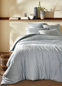 Sale Bouchara HOUSSE DE COUETTE À RAYURES NAÏADE BLEU