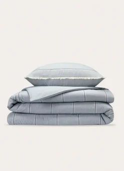 Sale Bouchara HOUSSE DE COUETTE À RAYURES NAÏADE BLEU