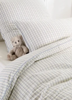 Sale Bouchara HOUSSE DE COUETTE BÉBÉ À CARREAUX TARTAN BLEU