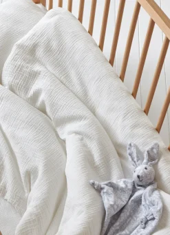 Bouchara HOUSSE DE COUETTE BÉBÉ EN GAZE DE COTON LAIT