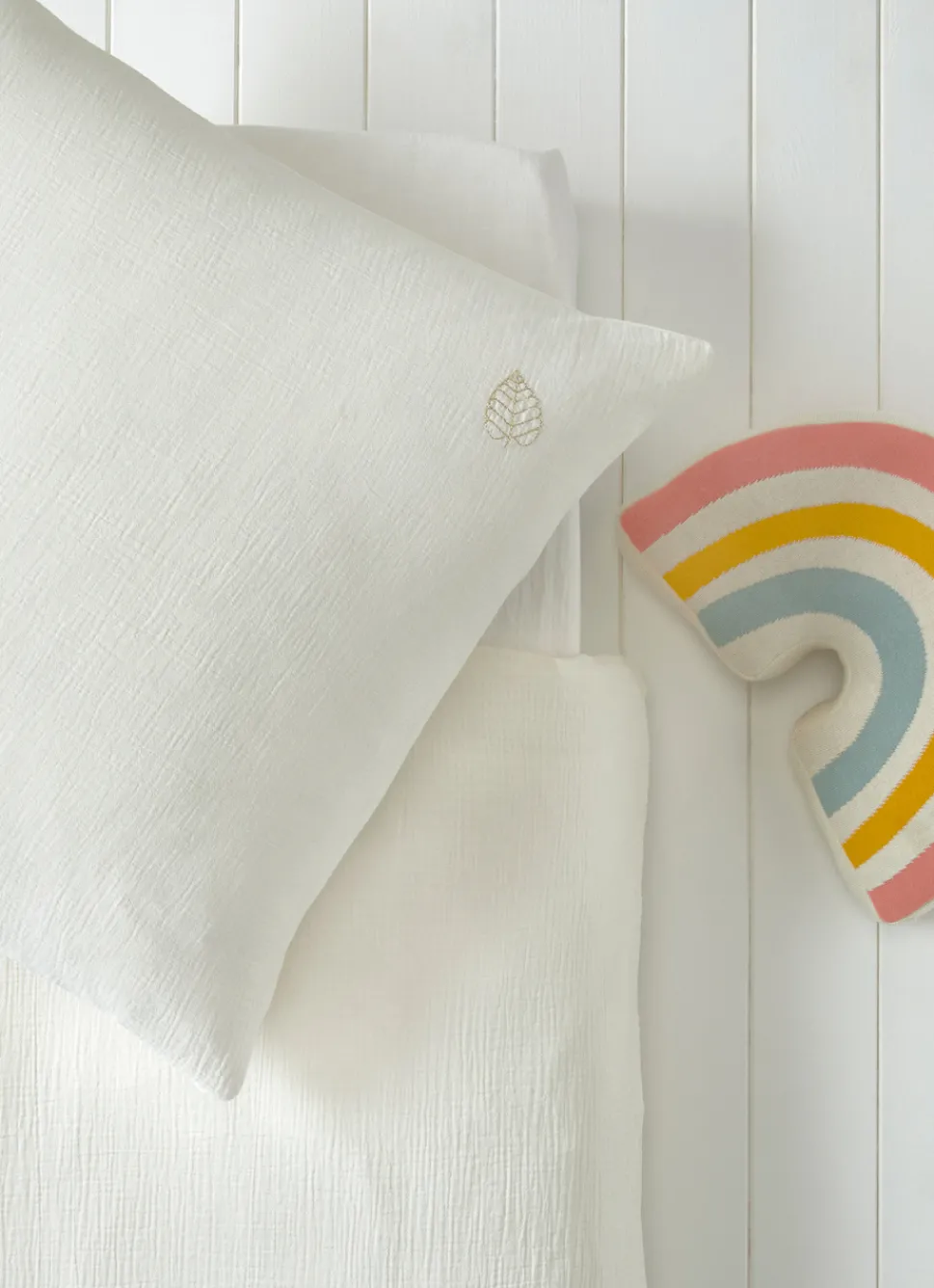 Bouchara HOUSSE DE COUETTE BÉBÉ EN GAZE DE COTON LAIT