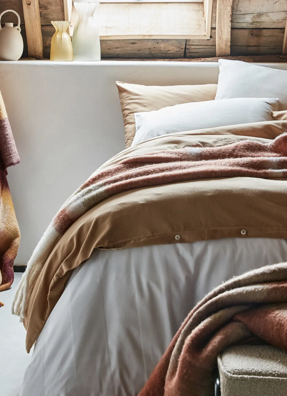 Online Bouchara HOUSSE DE COUETTE COTON ET CACHEMIRE CAMEL