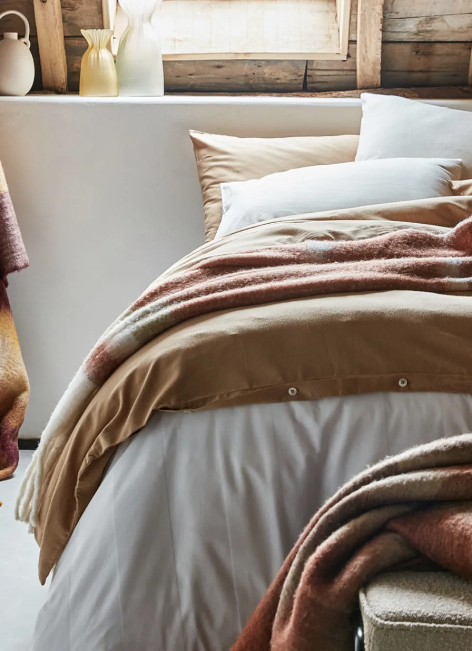 Online Bouchara HOUSSE DE COUETTE COTON ET CACHEMIRE CAMEL