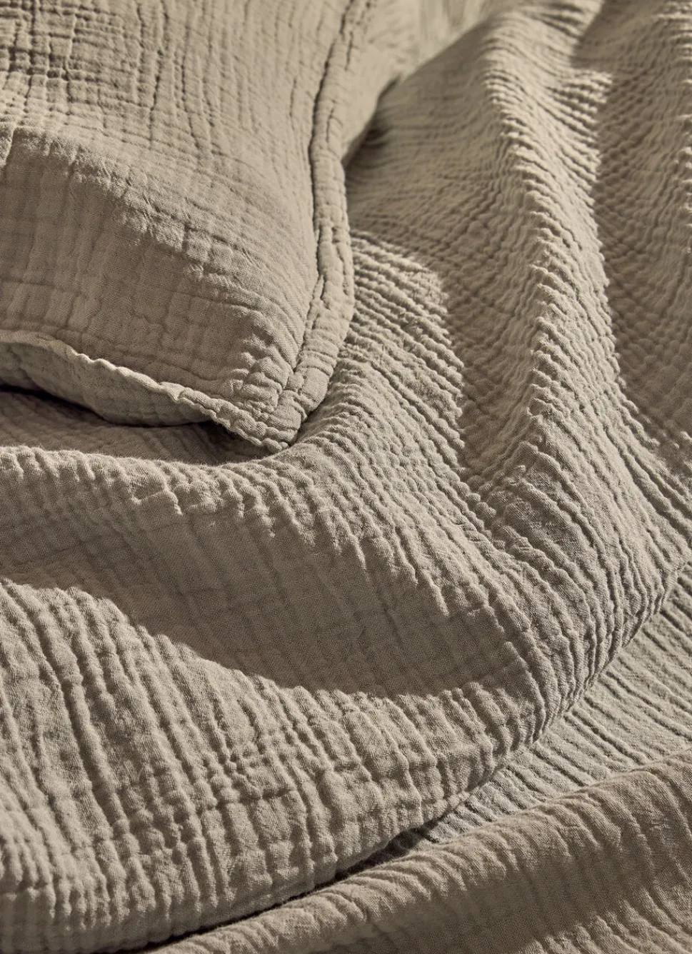 New Bouchara HOUSSE DE COUETTE DOUBLE GAZE DE COTON MOUSSE