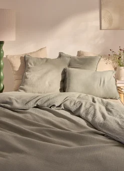 New Bouchara HOUSSE DE COUETTE DOUBLE GAZE DE COTON MOUSSE