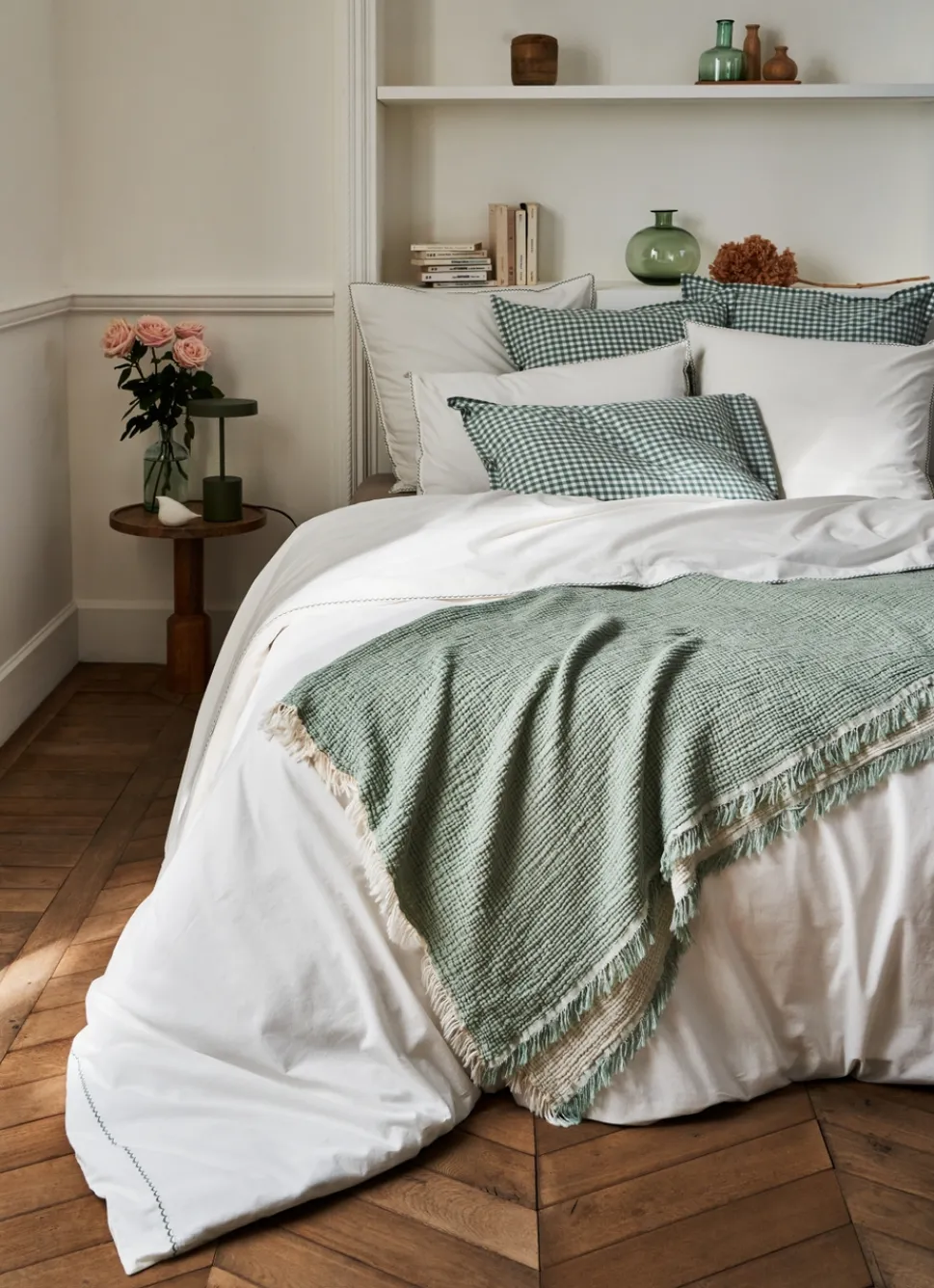 Online Bouchara HOUSSE DE COUETTE EN COTON LAVÉ ÉCRU / KAKI