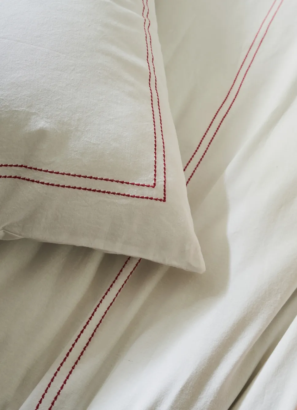 Outlet Bouchara HOUSSE DE COUETTE EN COTON LAVÉ FUSCHIA