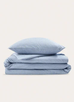 New Bouchara HOUSSE DE COUETTE EN COTON VICHY BLEU