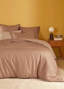 Clearance Bouchara HOUSSE DE COUETTE EN COTON ERINA BRUN