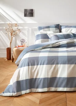 Outlet Bouchara HOUSSE DE COUETTE EN COTON GRANDS CARREAUX BLEU