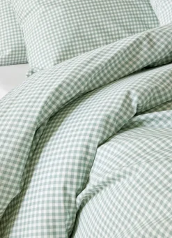 Hot Bouchara HOUSSE DE COUETTE EN COTON VICHY SAUGE