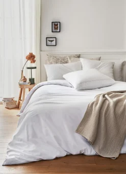 Outlet Bouchara HOUSSE DE COUETTE EN COTON LAVÉ TAUPE