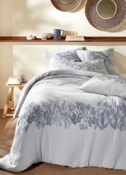 Hot Bouchara HOUSSE DE COUETTE EN DOUBLE GAZE DE COTON GUAM BLEU