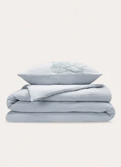 Hot Bouchara HOUSSE DE COUETTE EN DOUBLE GAZE DE COTON GUAM BLEU