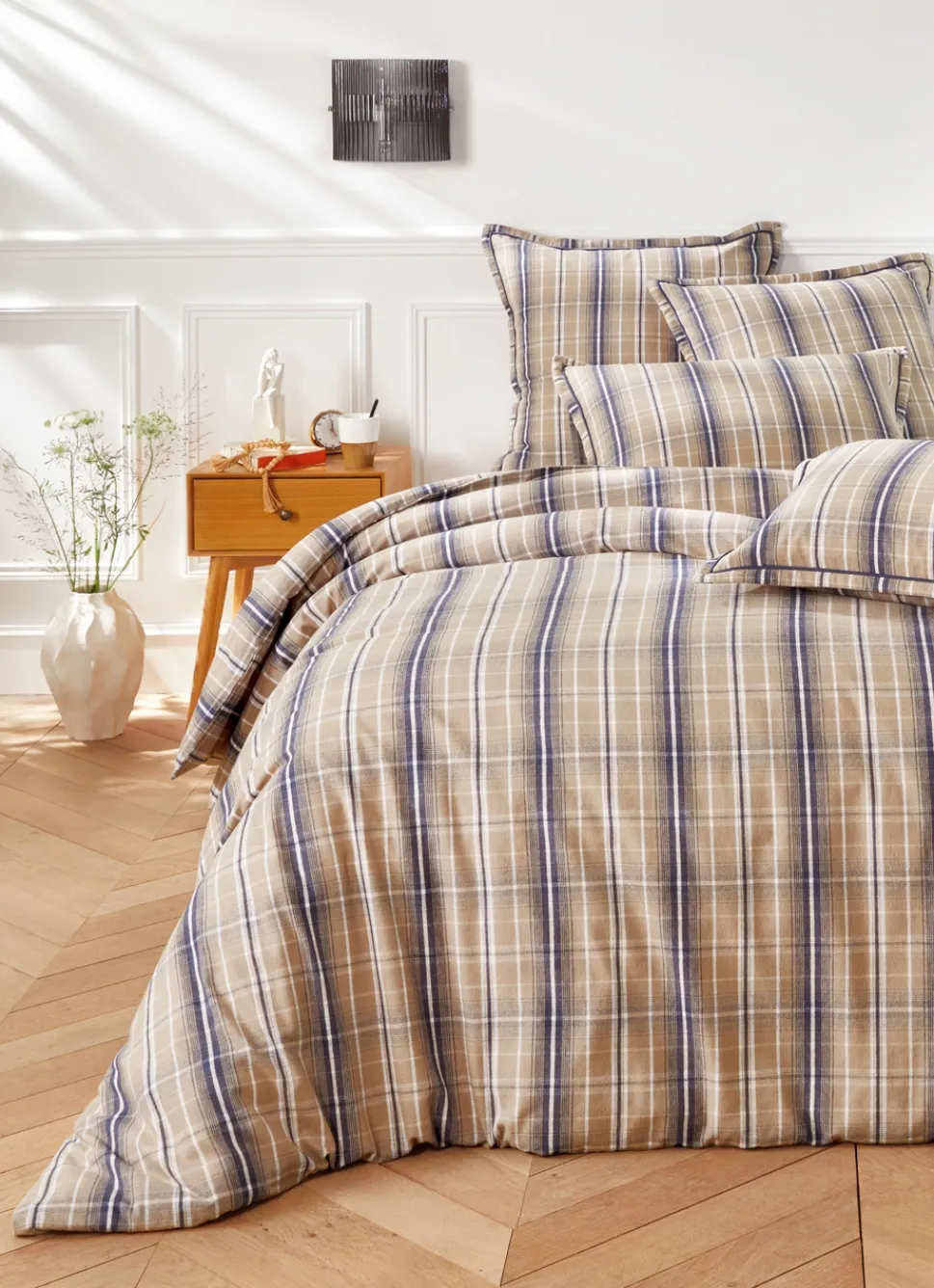 Clearance Bouchara HOUSSE DE COUETTE EN FLANELLE CARIBOU BLEU