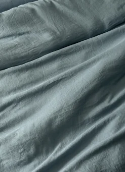 Bouchara HOUSSE DE COUETTE EN LIN LAVÉ BLEU ZINC