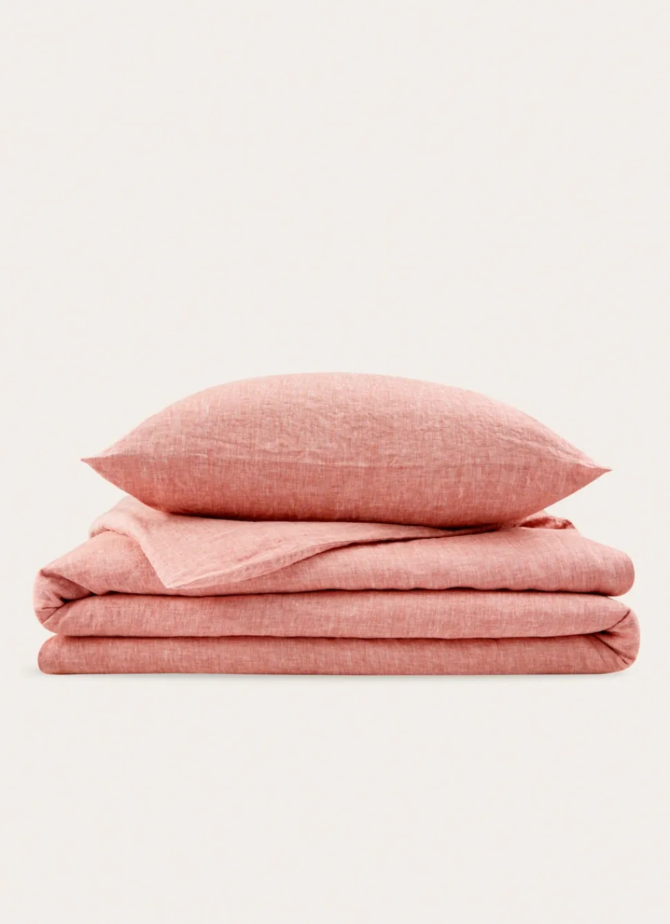 Online Bouchara HOUSSE DE COUETTE EN LIN LAVÉ Rouge